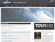 Tablet Screenshot of brainstorm-music-marketing.de